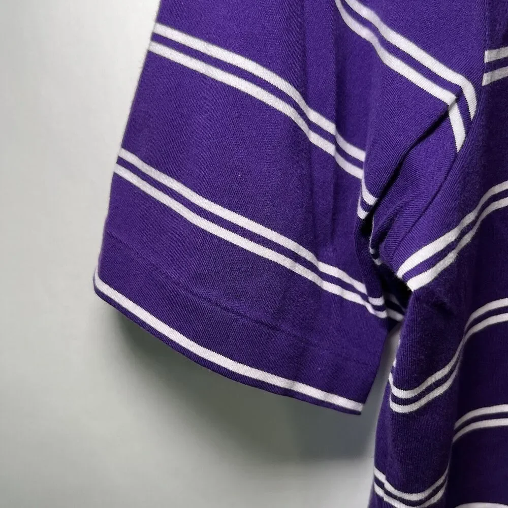 Polo Golf Ralph Lauren Polo Short Mens Size Medium Purple Striped Short Sleeve